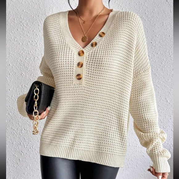 🤩Hostpick🤩Waffle knit sweater - Picture 3 of 7